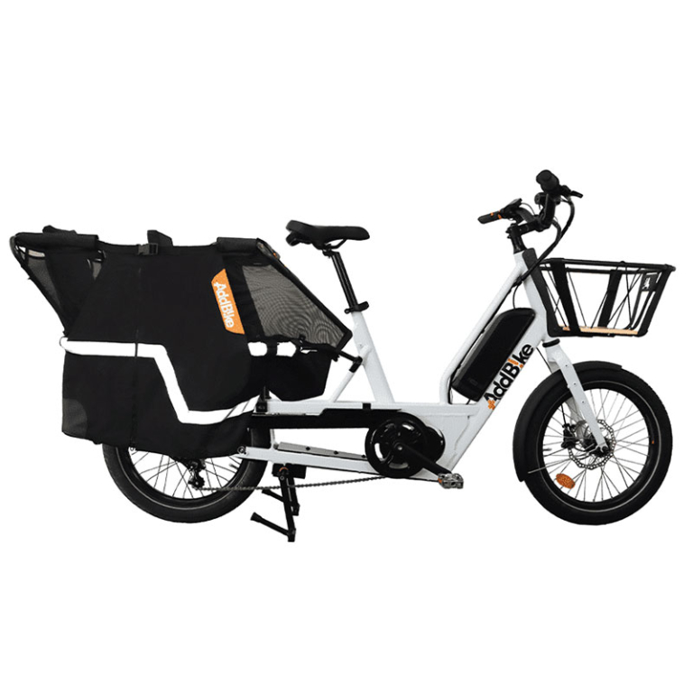 Vélo Triporteur électrique AddBike UCARGO FAMILY Velo Emeraude